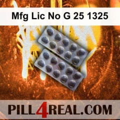 Mfg Lic No G 25 1325 020
