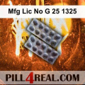 Mfg Lic No G 25 1325 020