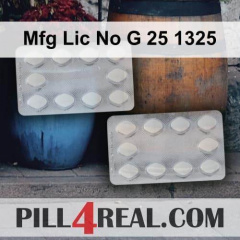 Mfg Lic No G 25 1325 052