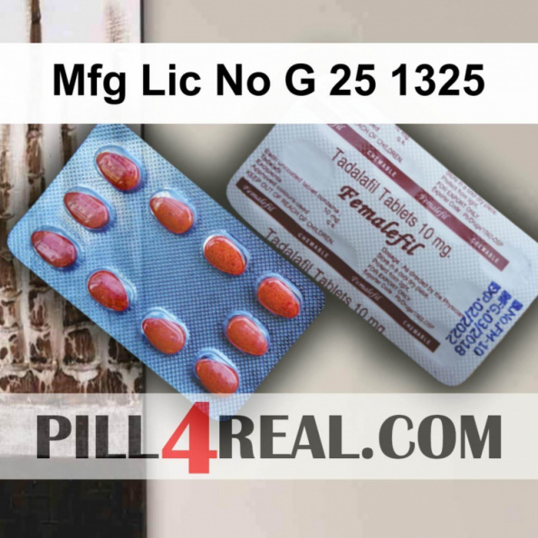 Mfg Lic No G 25 1325 147