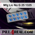 Mfg Lic No G 25 1325 153