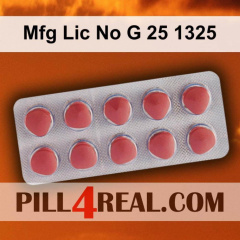 Mfg Lic No G 25 1325 167