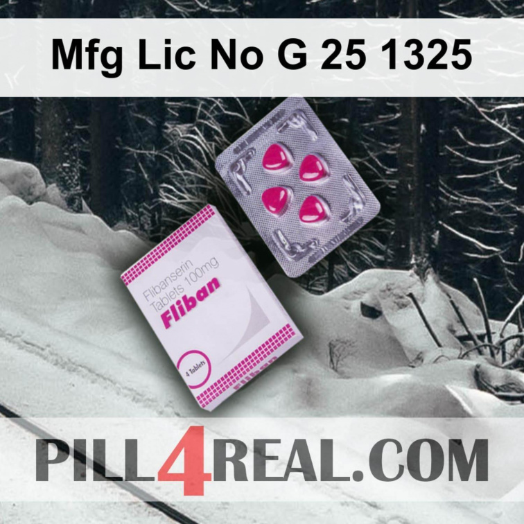 Mfg Lic No G 25 1325 179