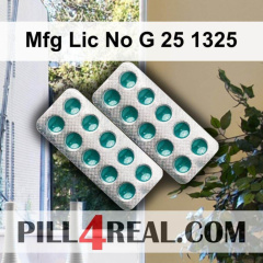Mfg Lic No G 25 1325 192