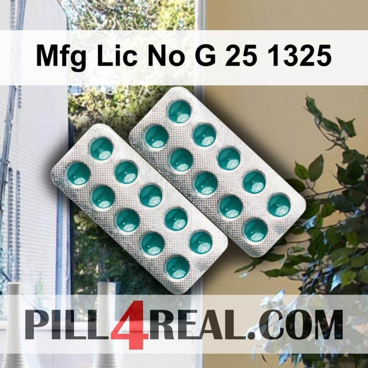 Mfg Lic No G 25 1325 192