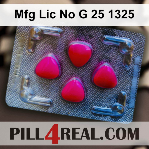 Mfg Lic No G 25 1325 206