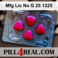 Mfg Lic No G 25 1325 206