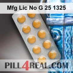 Mfg Lic No G 25 1325 210