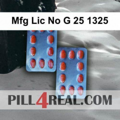 Mfg Lic No G 25 1325 383