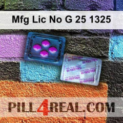 Mfg Lic No G 25 1325 434