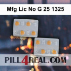 Mfg Lic No G 25 1325 437
