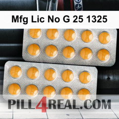 Mfg Lic No G 25 1325 448