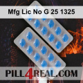 Mfg Lic No G 25 1325 555