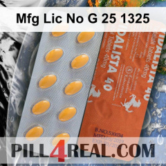 Mfg Lic No G 25 1325 583