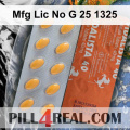 Mfg Lic No G 25 1325 583