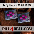 Mfg Lic No G 25 1325 627