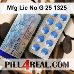 Mfg Lic No G 25 1325 660