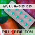 Mfg Lic No G 25 1325 669