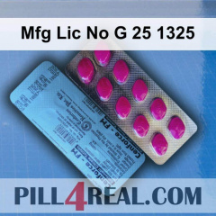 Mfg Lic No G 25 1325 671