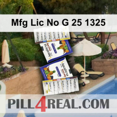 Mfg Lic No G 25 1325 692
