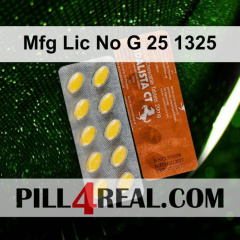 Mfg Lic No G 25 1325 808