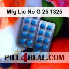 Mfg Lic No G 25 1325 845