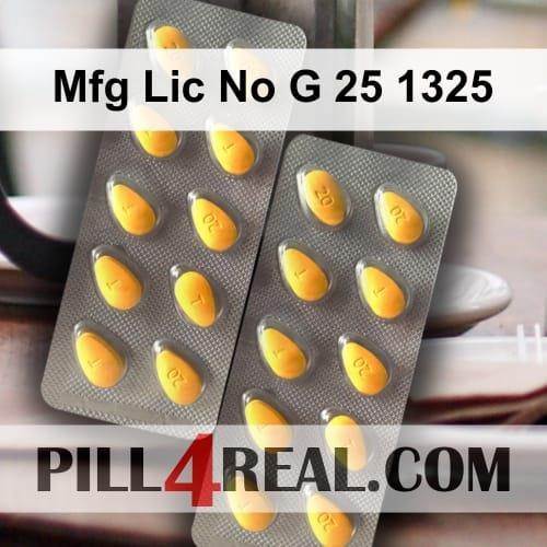 Mfg Lic No G 25 1325 827