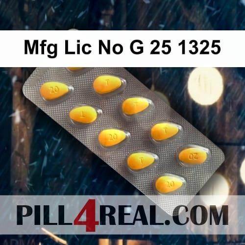 Mfg Lic No G 25 1325 848