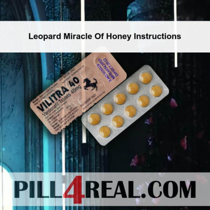 Leopard Miracle Of Honey Instructions 467
