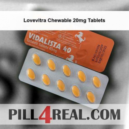 Lovevitra Chewable 20mg Tablets 626