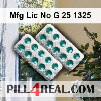 Mfg Lic No G 25 1325 192