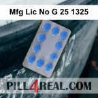 Mfg Lic No G 25 1325 420