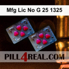 Mfg Lic No G 25 1325 747