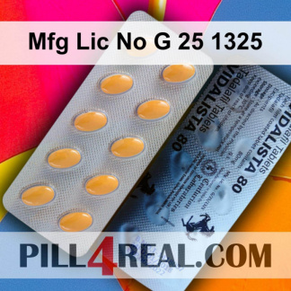 Mfg Lic No G 25 1325 788