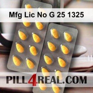 Mfg Lic No G 25 1325 827